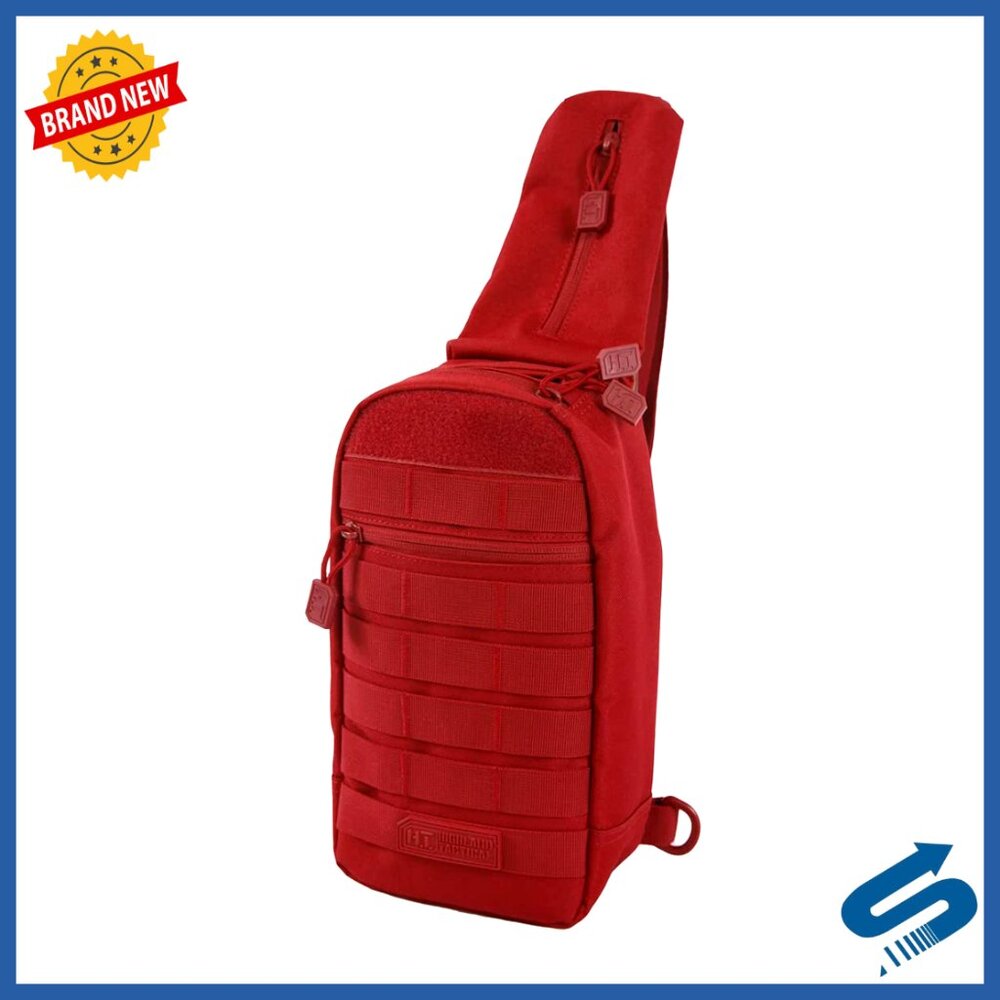 Tactical Sling Bag Durable Polyester Multi-Pocket… - image 1